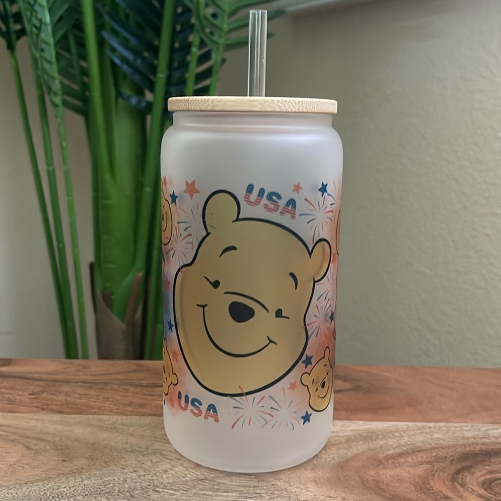 Winnie The Pooh Can Glass Cup